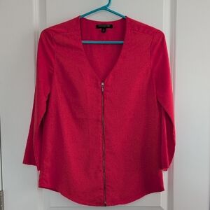 Banana Republic Scarlet Zip-Front Blouse